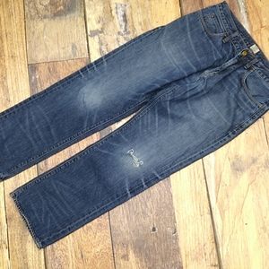 Straight Leg Lightly Distressed J Crew Denim 32/32